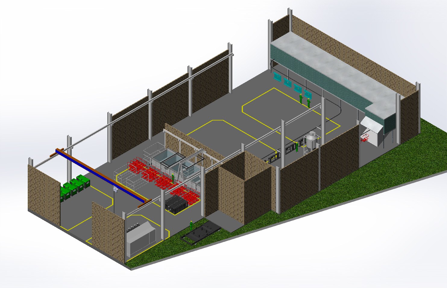 处理和粉末喷涂车间